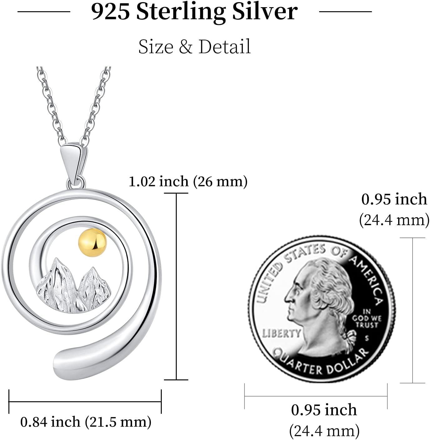 Ring Holder Necklace for Women - 925 Sterling Silver Mountain Dog Music Necklaces Wedding Engagement Rings Holder Jewelry for Wife Ring Keeper Necklace Mothers Day Gift - Image 5