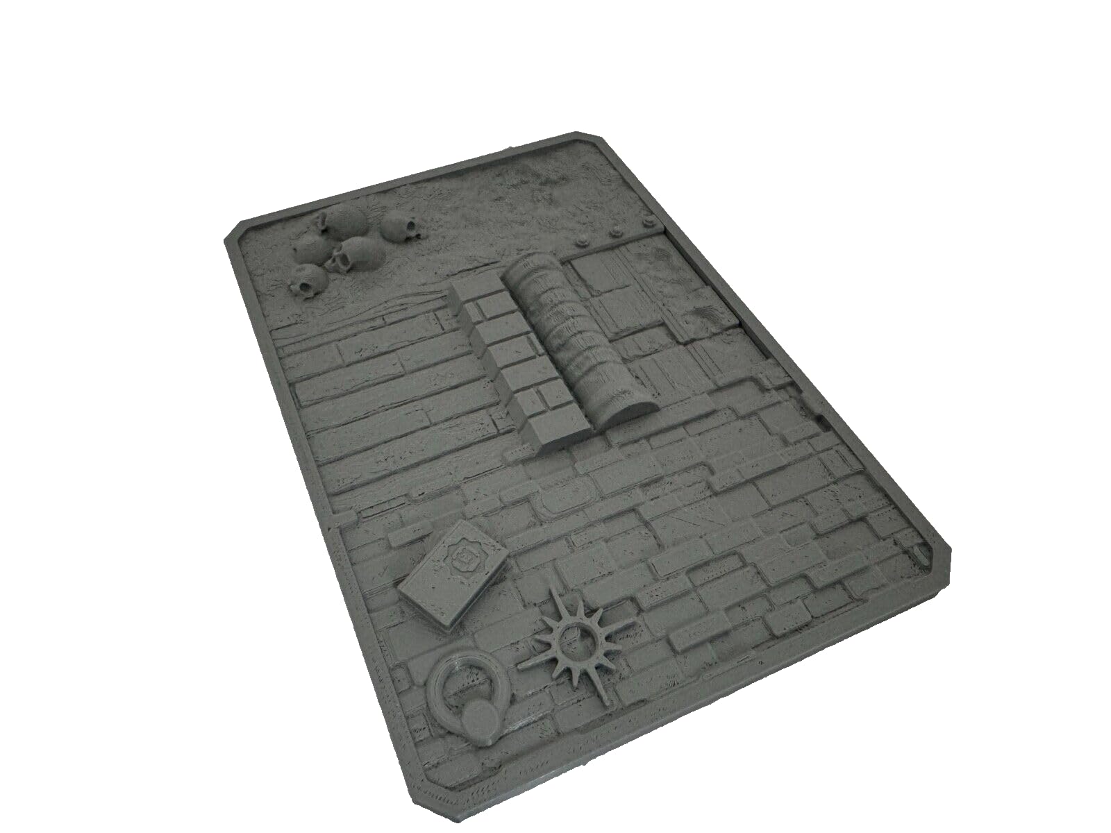 Dry Brush Texture Palette for Dry Brushing Fantasy Theme Tabletop Miniature Gaming - 3D Printed 14cm x 10cm