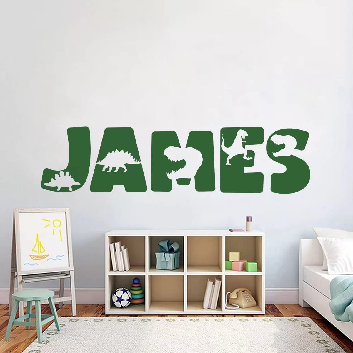Custom Dinosaur Alphabet Wall Decal, Dinosaur Wall Decals