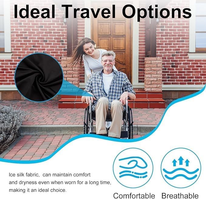 Catheter Leg Bag Holder, Ultra-Soft Fabric Comfortable & Breathable, Catheter Supplies for Foley Catheter Bag Stay in Place,M