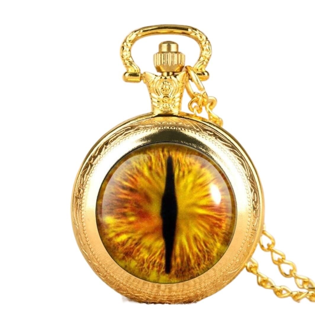 Reloj de Bolsillo Unisex Reloj De Bolsillo Diseño Ojo Místico Cuarzo Collar Único Vintage Hombres Mujeres Clásico Fiestas