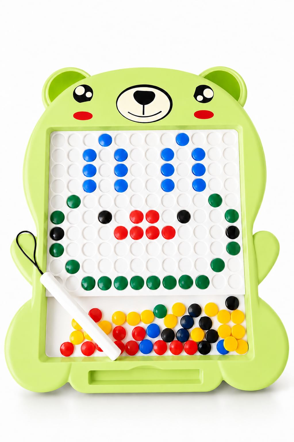 Little B Magnetic Drawing Board Toy for Kids, Bear Shape, 3+ Years.(Green) | Magnetic Drawing Board-image-44