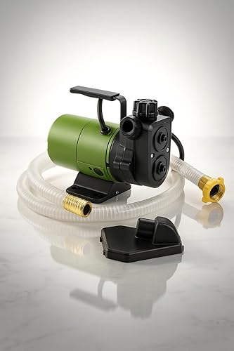 Mini bomba de transferencia no sumergible de 18 HP, 450 GPH, manguera de jardín de 34 pulgadas, impulsor de latón, bomba de utilidad portátil para