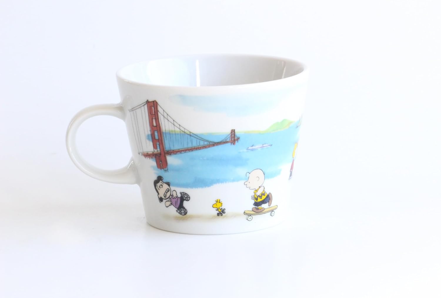 Peanuts 889318 World Travel San Francisco Mug Cup, Diameter Approx. 3.9 x Height 3.1 inches (10 x 8 cm), Capacity Approx. 11.5 fl oz (340 ml), Microwave, Dishwasher Safe, Made in Japan