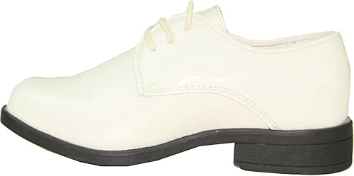 Miniatura 5 de VANGELO Zapato de vestir Oxford con cordones para niños, zapatos de esmoquin para bailes, uniformes, bodas, eventos formales, tamaño desde niños
