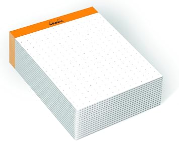RHODIA 194045C - Memo Pad N11 Orange - A7 8.5x11.5 cm - Dot Dotted - 240 Sheets 80g/m - Practical and Compact - Rhodiatime Collection