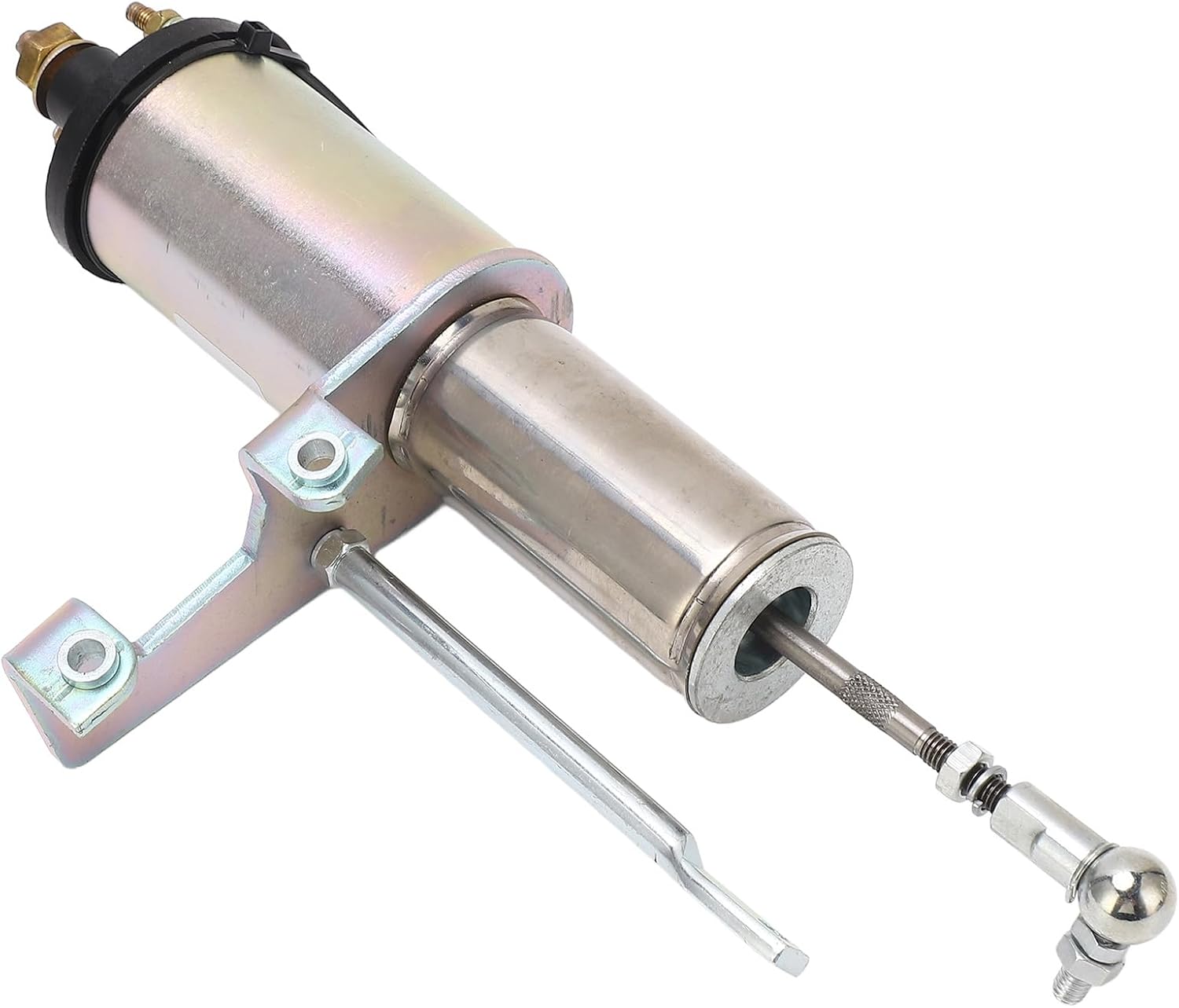 12V Fuel Shut Off Solenoid Valve A044F796, Fuel Stop Solenoid Replacement for Excavator, Metal Flameout Switch Solenoid with Compact Design