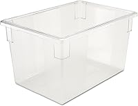 Vista 14 de Rubbermaid Commercial Products Recipiente grande de almacenamiento de alimentos poco profundo, 5 galones, transparente