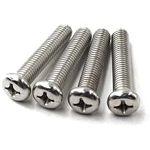 M6x20 Phillips Screws 304 Stainless Steel Metric Machine Screw Bolt Pack of 50