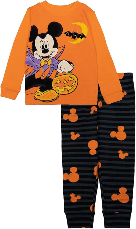 Disney Pijama infantil unissex de algodão com 2 peças