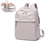 Womens Laptop Backpack with Separate Laptop Compartment Water Resistant Computer Backpacks Fits 15.6 Inch Notebook Travel Work College Bags (15.6-Inch, Pink)