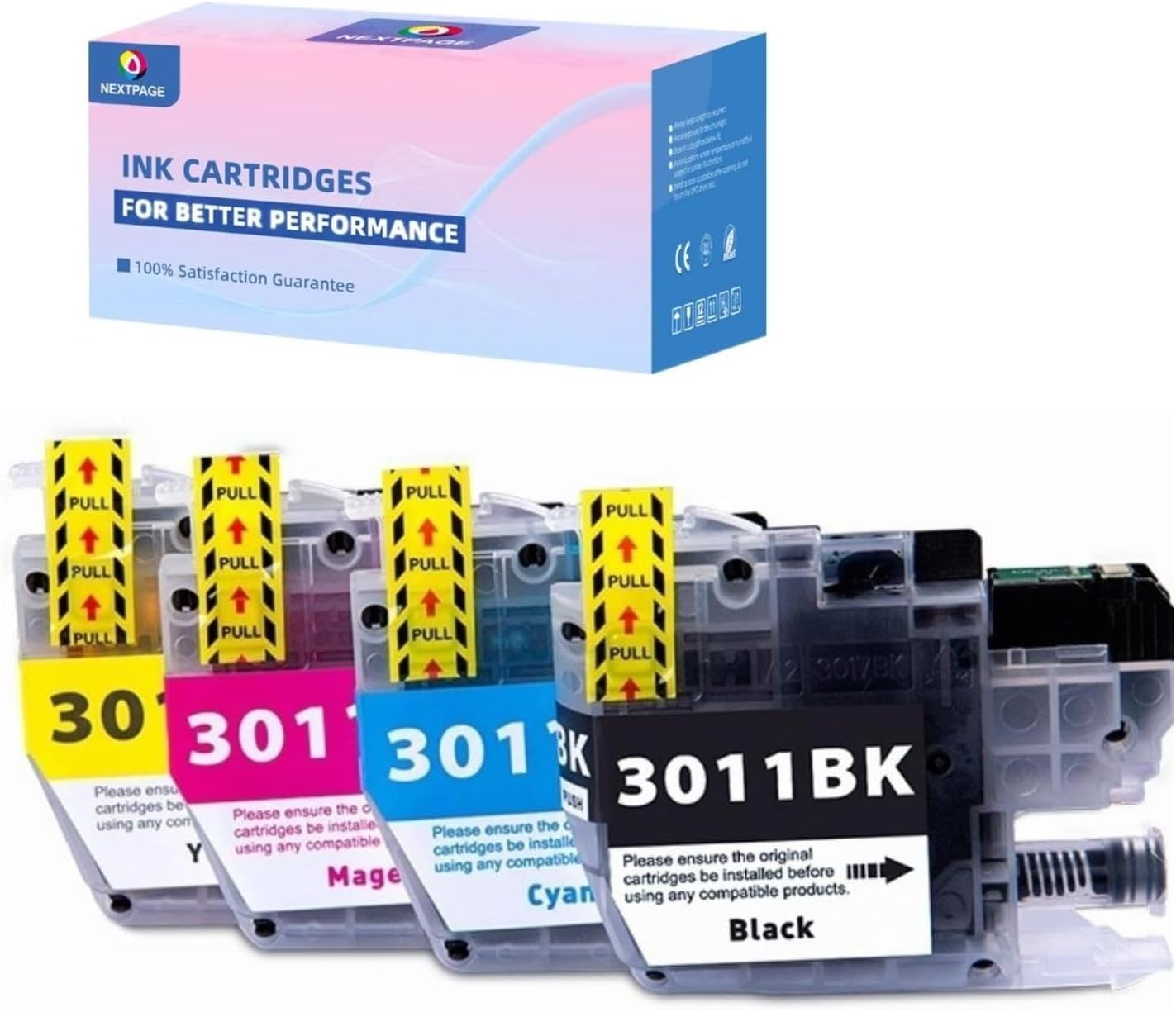 NEXTPAGE LC3011 LC3013 Ink Cartridges (1 Black, 1 Cyan, 1