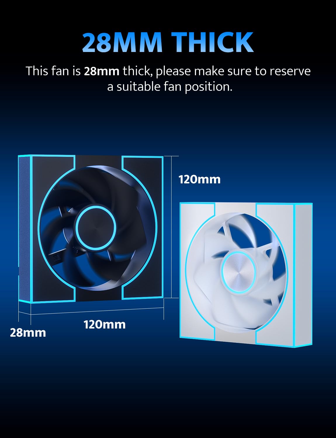 darkFlash Lot de 3 ventilateurs de boîtier PC de 120 mm, synchronisation PWM ARGB, ventilateurs de refroidissement RVB adressables pour boîtier d'ordinateur et inversement à haut débit d'air (DM8L
