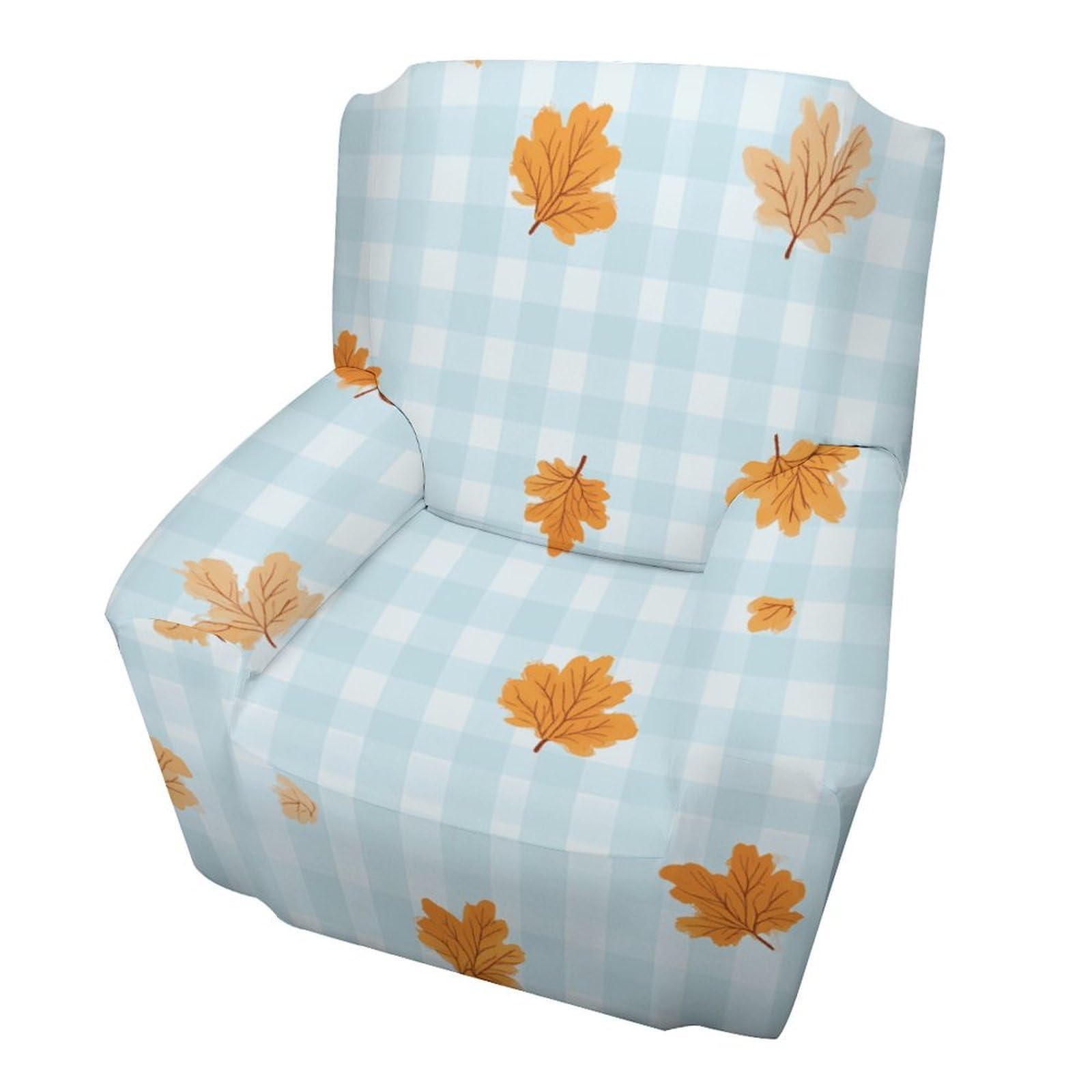 Housse de fauteuil à carreaux extensible et élastique en tissu jacquard