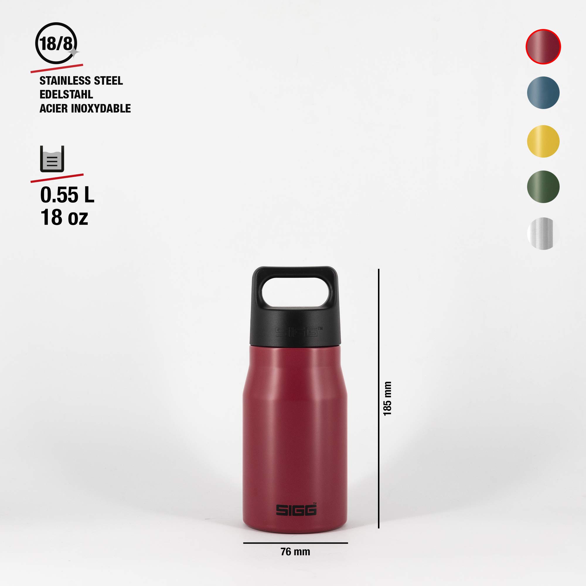 Sigg Explorer Gourde Inox (0,75 L), Gourde Étanche, Garantie sans Fuite et sans Produits Toxiques, Bouteille en Inox Robuste, Recyclable et sans Odeur