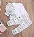 Baby Boys Girls Toddler 4pcs Christmas Set Bodysuits Leggings Headband Cap Outfits (6-12M)