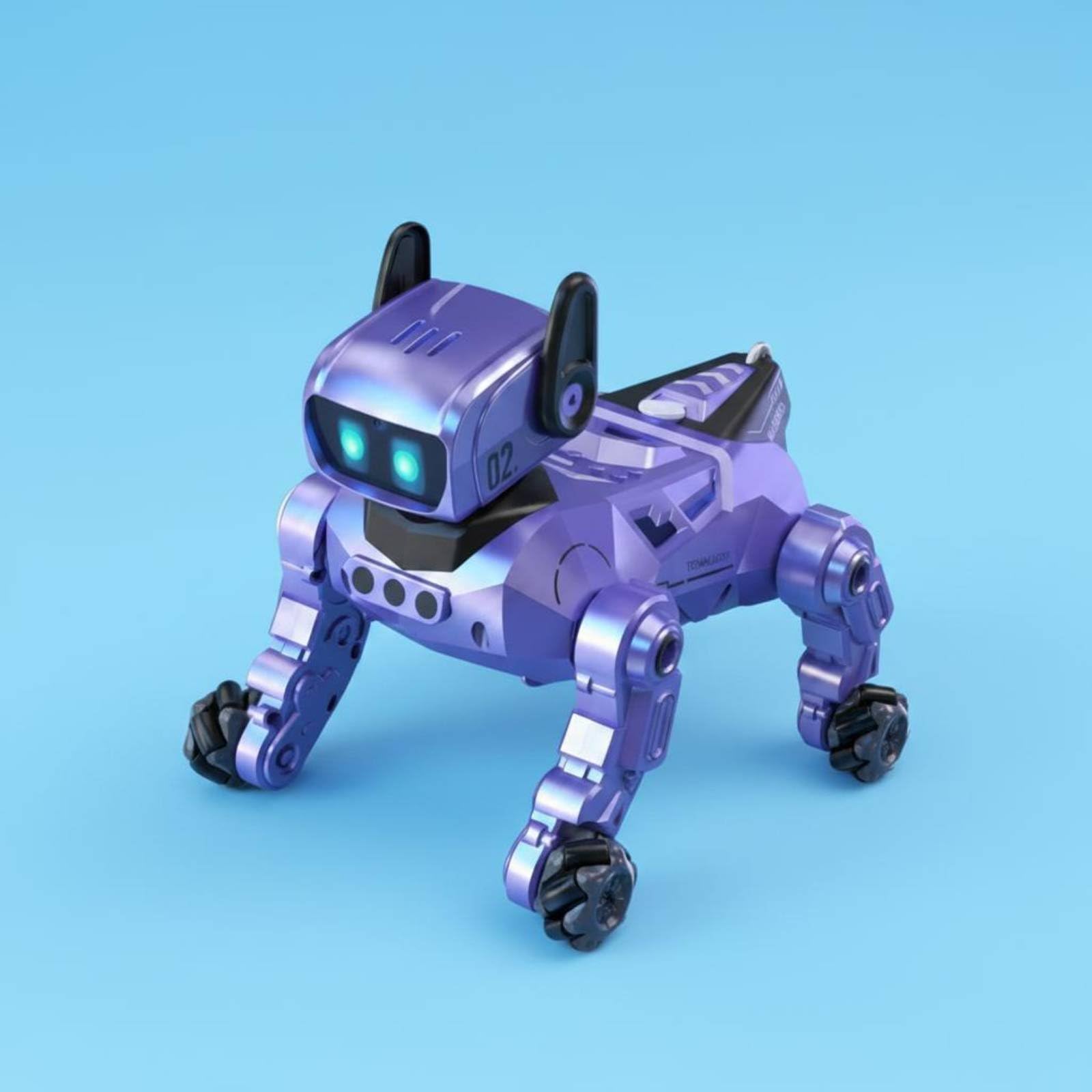 Robótico con IA Conversación por Voz Robot Mascota Interactivo Juegos Pequeños Compañero Robot de Escritorio para Niños, Turquesa