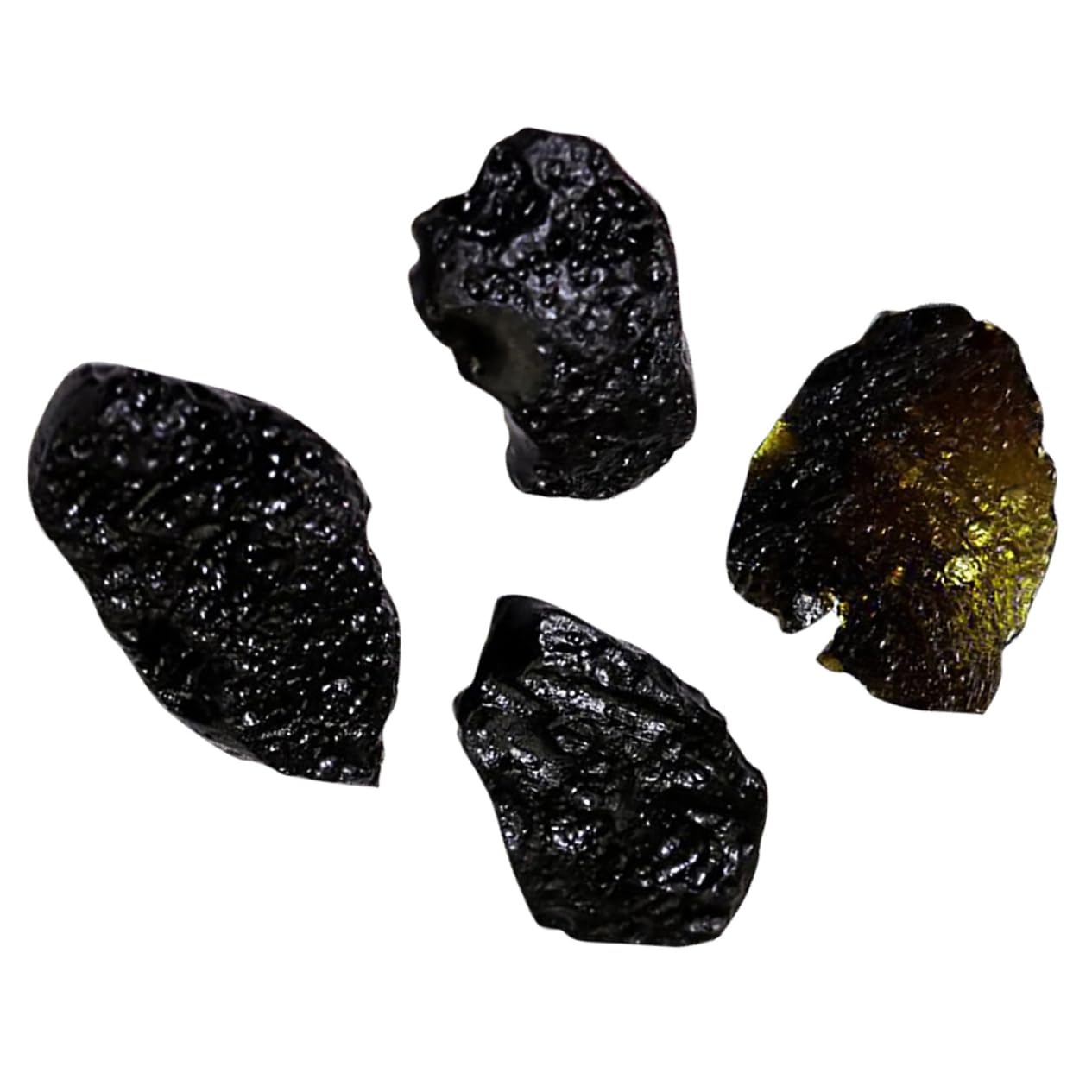 VANZACK Educational Meteorite Pendant Set 4pcs Unique Meteorite Specimens for Teaching Display