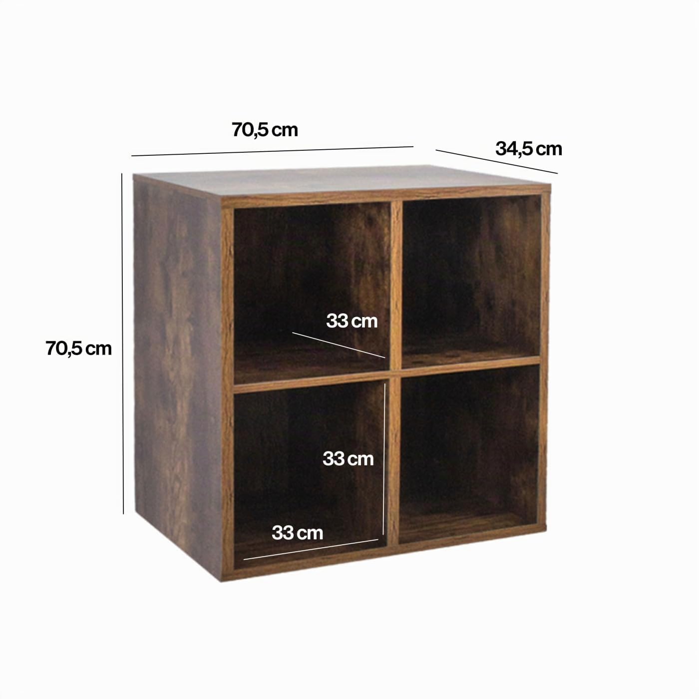 VDD Records vinyl lp cabinet - rangement disques vinyles lp - bibliothèque - marron