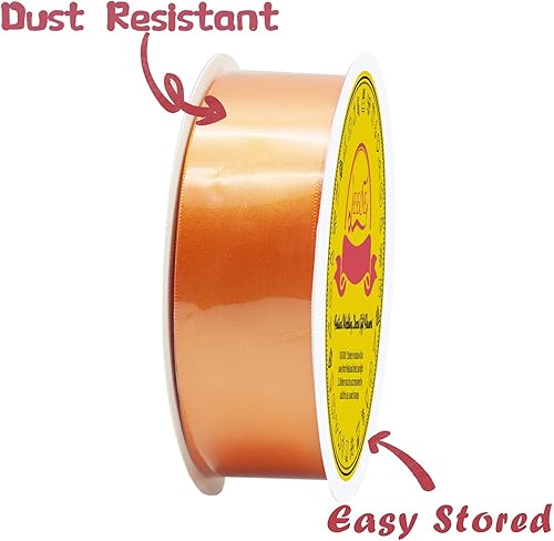 Miniatura 3 de LEEQE Cinta de satén color champán de 4 pulgadas x 25 yardas, cinta de poliéster champán para envolver regalos, muy adecuada para bodas, fiestas,