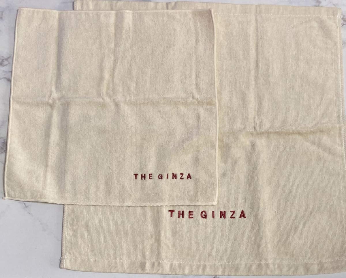 Amazon.co.jp: THE GINZA ザ ギンザ ハンカチタオル 2枚セット非売品