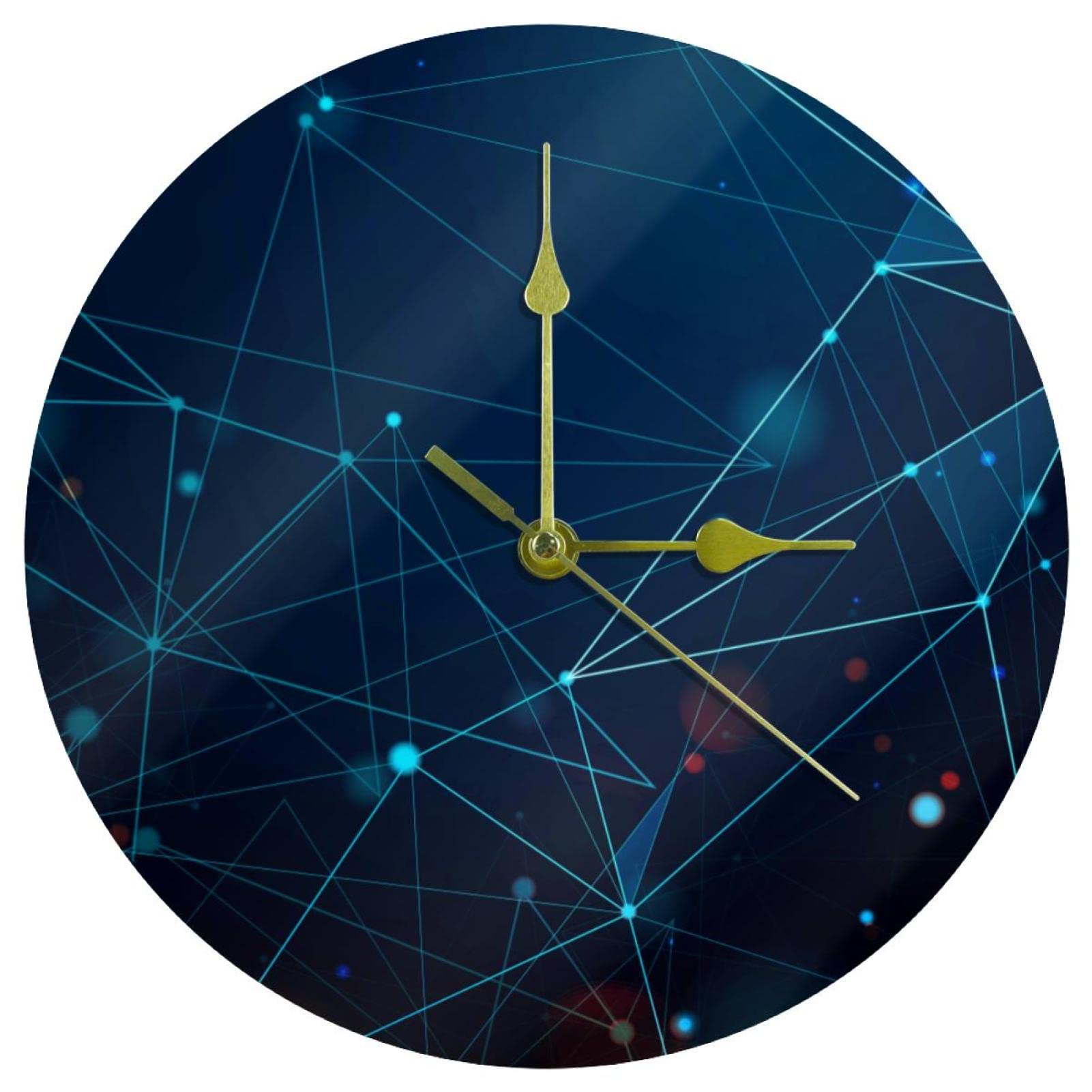 Horloge murale silencieuse en acrylique de 24 cm sans tic-tac à pile