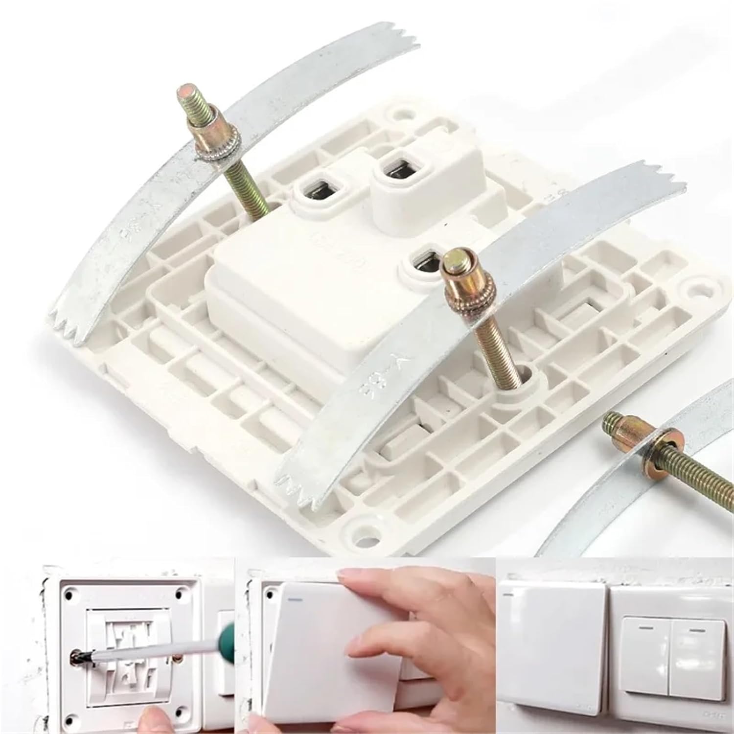 Versatile 86Type Repair Screws Complete Switch Socket Fixer Wall Box Mount Replacement Parts Electrical Device Accessories(200PCS)