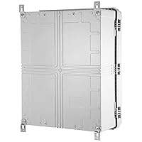 Vista 28 de Waterproof Electrical Junction Box IP67 ABS Plastic Enclosure with Hinged Cover with Mounting Plate, Wall Brackets