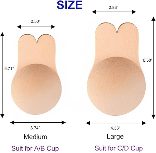 Miniatura 2 de Sticky Bra,Breast Lift Tape Adhesive Bra Push Up Invisible Strapless Backless Bra Reusable 2 Pair
