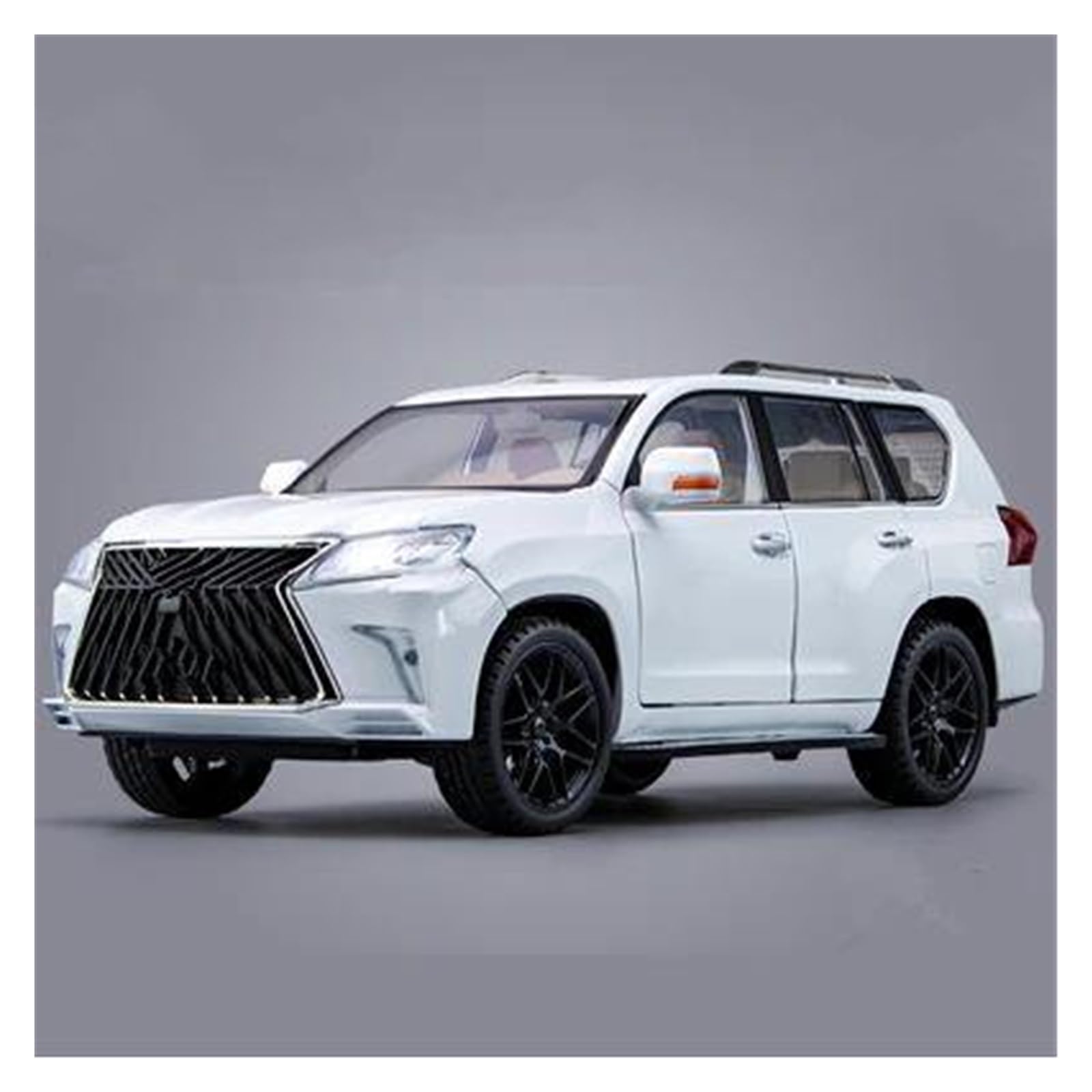 UIFCOG Die Cast Collectible Car Model 1:18 For Lexus LX570 Car Alloy Collectible Diecast Model(White)