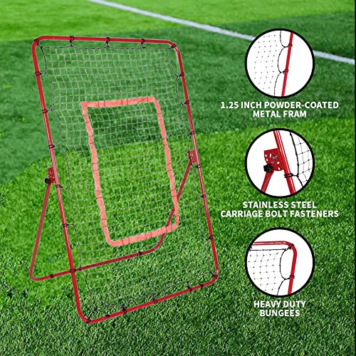 6 X 4 Feet Pitch Back Baseball Rebounder Net, Softball/Baseball Bounce Back Net For Throwing And Pitching Practice, Adjustable Rebounder Net Trainer #TOP1