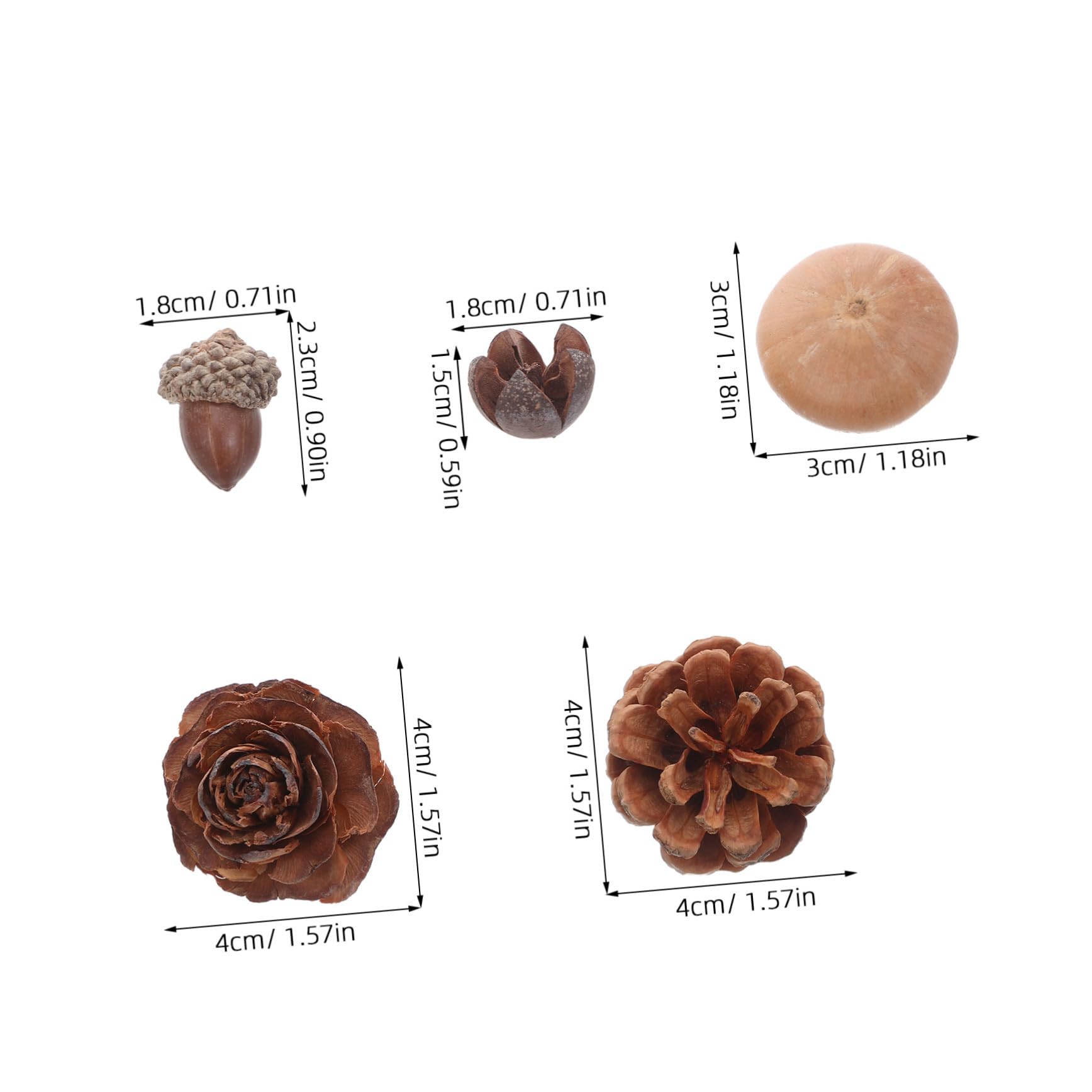 Gatuida Piñas Decorativas Naturales Tallo Mini Piñas para Manualidades para Decoración de Otoño Adornos Navideños para Rellenar Jarrones Centro de Mesa para Eventos de Temporada