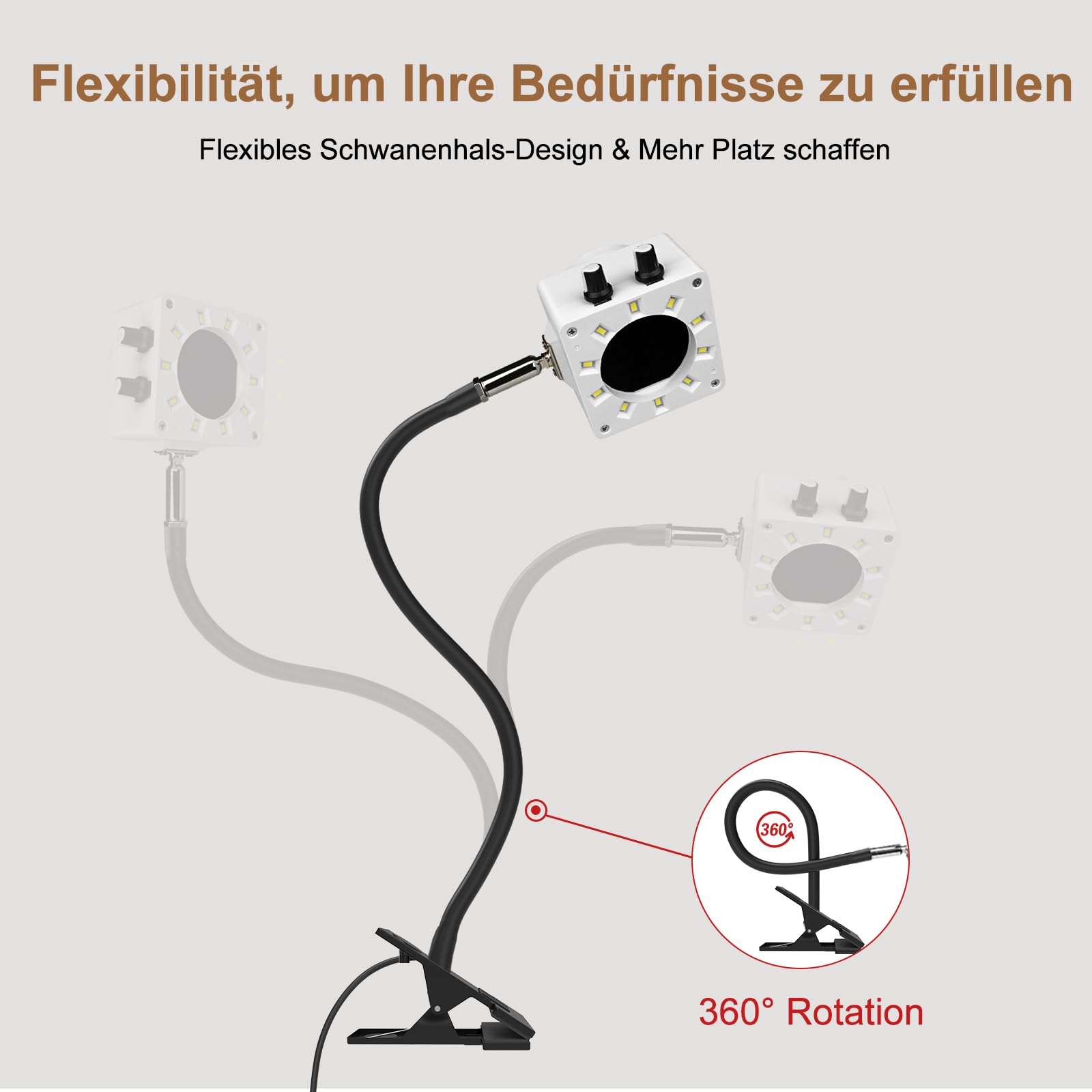 Treedix Lötrauchabsorber, Lötdampf-Absaugventilator mit Dimmbarem LED-Licht und Saugkraft, 15 Aktivkohlefilter für Löten, Schweißen, Holzverbrennung und Hartlöten(Weib)