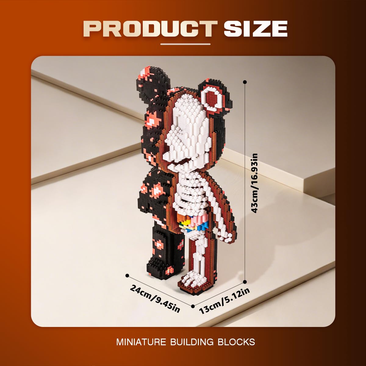 DAHONPA Animal Disection Skeleton Bear Micro - Juego de bloques de construcción (7220 piezas), decoración creativa para el hogar y la oficina, regalo para adultos y niños