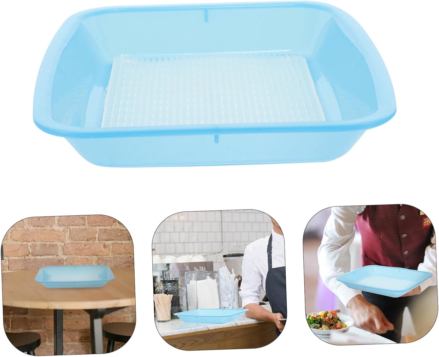 SOLUSTRE Plastic Tip Tray for Restaurant Lightweight Serving Plate for Tips and Change Multi-Purpose Design Sturdy and Elegant for Organizing Snacks and Candies