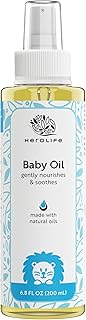 Sponsored Ad - HEROLIFE Natural Baby Oil, Plant-Based, Lightweight, pH Balanced, Hypoallergenic, Made with Natural Almond ...