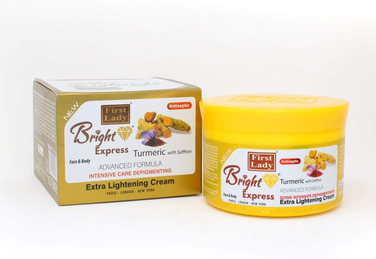 Bright Express Turmeric & Saffron Extra Skin Brightening Face & Body Cream 500ml - Dark Spots, 500 ml (Pack of 1)