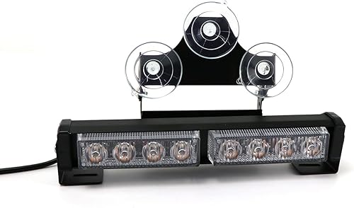 Miniatura 2 de 1 barra de luz de asesor de tráfico, soporte de ventosas ajustables para vehículos de 18, 27, 31.5, 35.5 pulgadas, luces LED estroboscópicas de