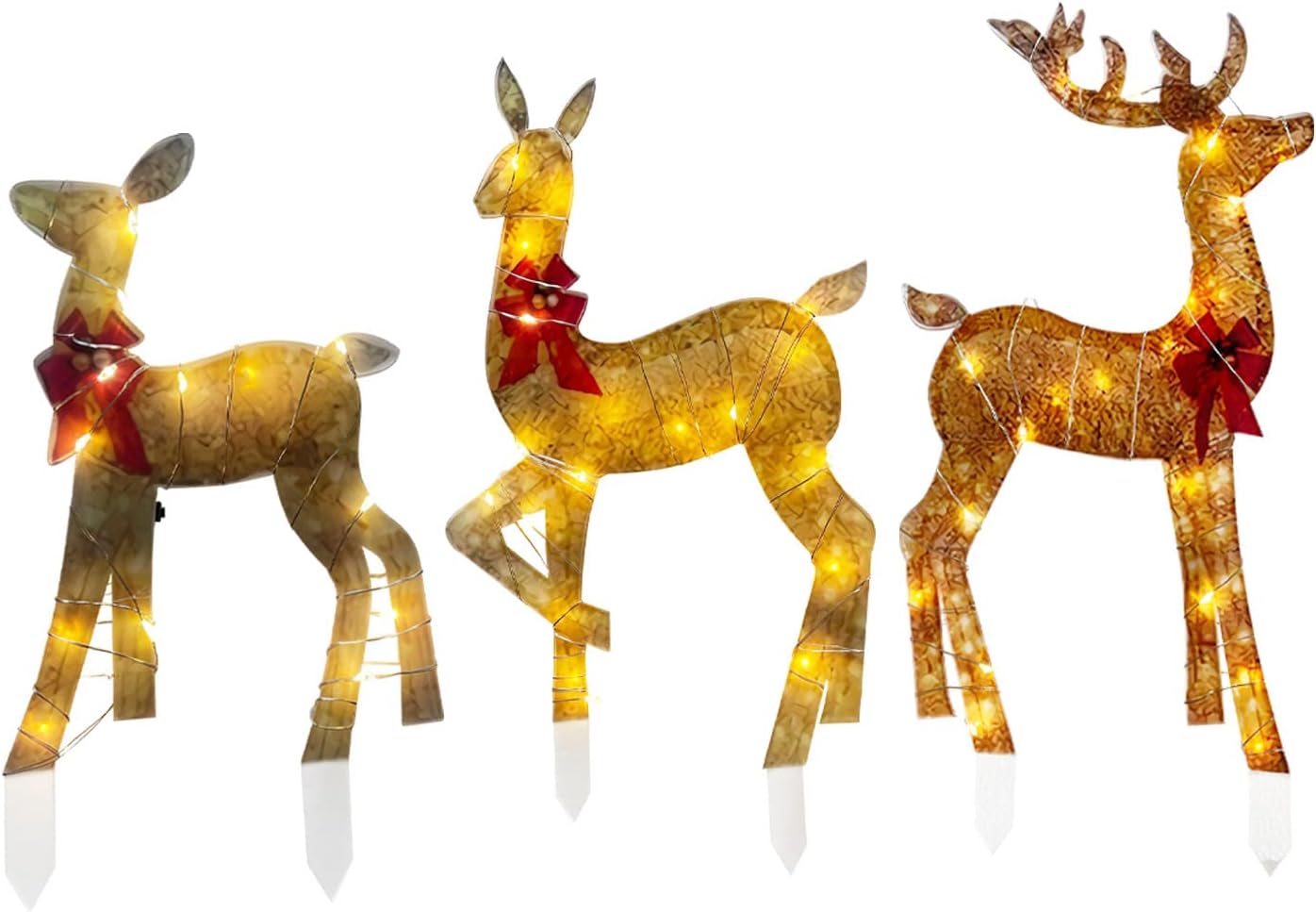 Lighted Christmas Deer Outdoor Yard Decorations, Christmas