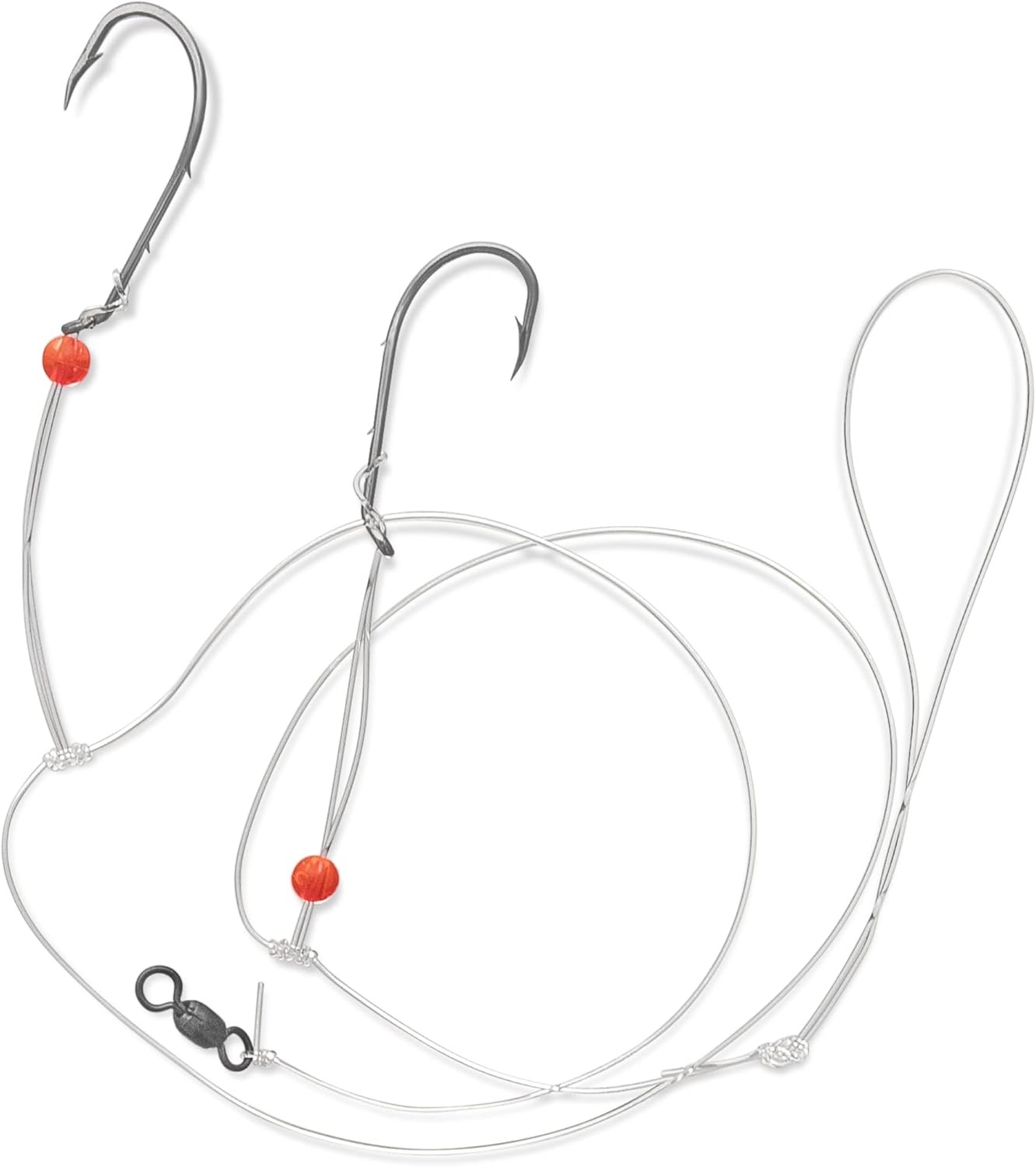 Sea Bass Hi/Lo Saltwater Fishing Rigs 1, 5 &10 Pack Bulk Options - Uncle Mo’s Tackle – Mustad Size 3/0 Bait Hook, 60lb Heavy Duty, 80lb Swivel & Sinker Loop, Hand Tied - for Fluke Porgy Snapper Croaker Sea Trout Tautog Spot Pompano : Sports & Outdoors