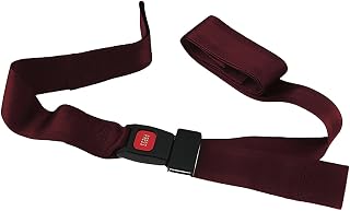 McKesson Push Button Strap, Adjustable, 7 ft Nylon Strap for Stretchers and Backboards, Quick Release Buckle, Burgundy, 1 Count