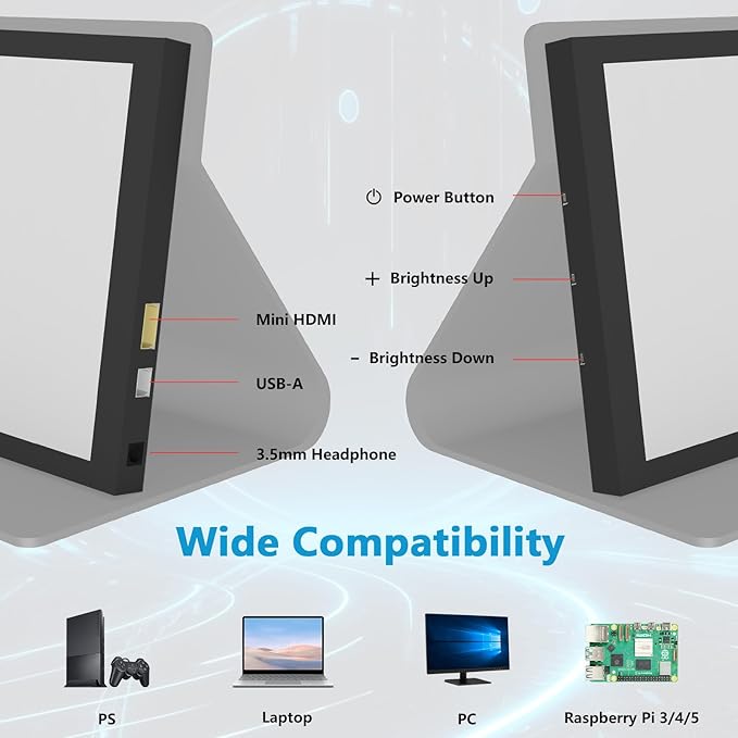 Monitor Portátil 7 Pulgadas HD IPS 1024x600 miniatura 5