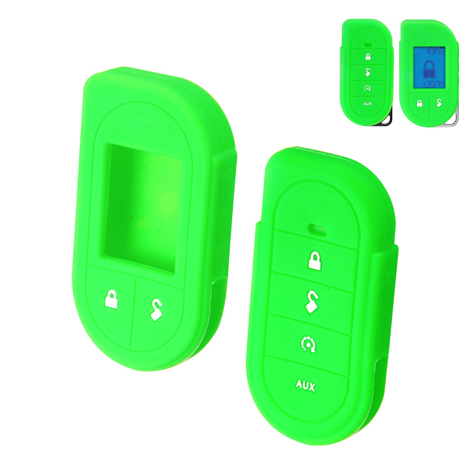 HUIKANGSHENG Remote Case Special Silicon Resin Protection Cover for The Two -Road Safety System is Suitable New Replacement Part for Key Compatible with Viper, 5706| 4706| 7756V |7351V |7752V (Green)
