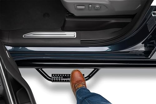 Vista 14 de RealTruck Nerf - Escalones para Silverado/Sierra Longitud de la cabina, acero resistente, negro texturizado C1573QC-TX Compatible