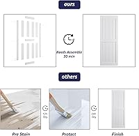Vista 7 de Puerta corrediza de granero MDF de 32 x 84 pulgadas con kit de herrajes para puerta de granero de 6 pies y asa, agujeros preperforados de fácil