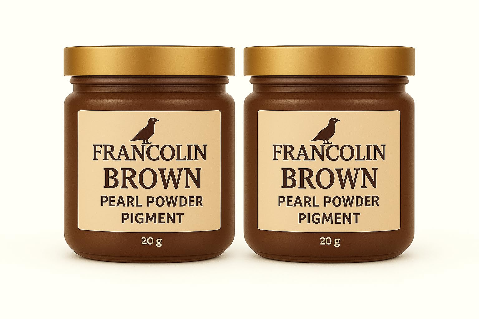Francolin | Brown | Mica/Pearl Powder Pigment | Non Toxic | Vibrant Metallic Glowing | for Soap, Epoxy Resin, Painting, Nail Art & Craft, Cosmetic, Slime | 20g*2-image-46