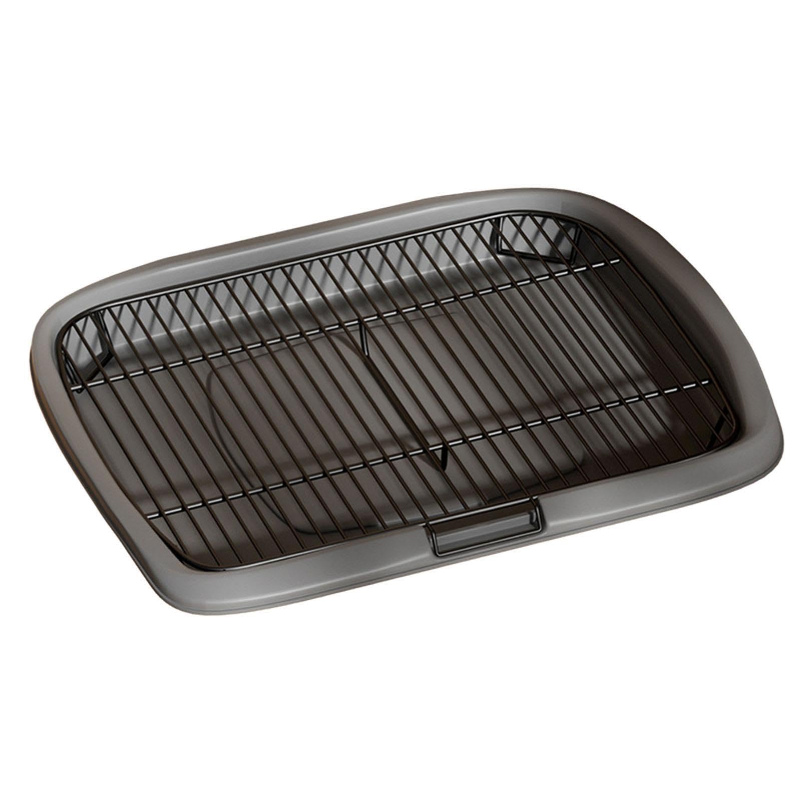 Bandeja de Arena para Perros portátil, Ligera, fácil de, Gris, SG | rejilla extraíble, ideal para interiores y exteriores. Limpiador de bandejas de arena para perros pequeños y medianos.