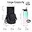 sportsnew Quilted Water Bottle Holder with Strap 32oz 40oz Insulated Water Bottle Pouch Carrier Sling Bag with Phone Pocket Tumbler Bag Cup Sleeve Crossbody Pouch for Walking Hiking, Quilt Black