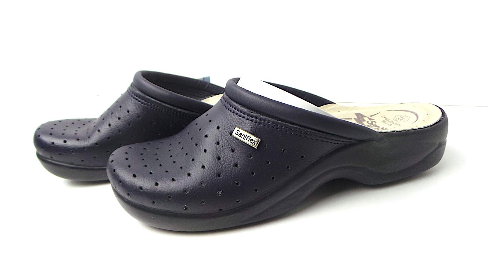 641-10 Certificato Medico Zoccoli Sabot Pantofole Scarpe di Pelle, Donna