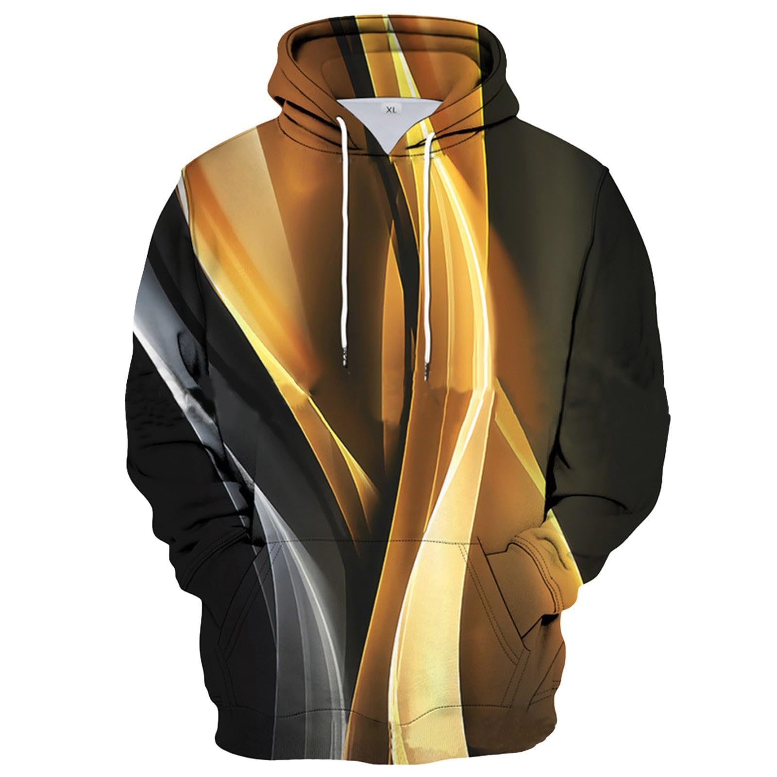 Mens Hoodies 3D Print Pullover Hooded Sweatshirt With Pockets XXL 6XL